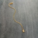 Little Gold Beetle Necklace, small beetle pendant, thin delicate 18in chain, rose June bug, 14K gold fill chain opt, 3D insect bug charm jewelry, gold bug necklace