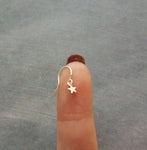 Minimalist Star Earrings, tiny gold star earring, gold star dangle earring, small gold star earrings, mini star earring wishing star earring