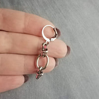 Long Oval Drop Earrings, stainless steel earring, hypoallergenic jewelry, chunky silver earring, 2 inch drop earring, silver dangle teardrop