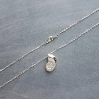 Silver Shell Necklace, spiral seashell pendant, seashell necklace, silver seashell, beach necklace, shell pendant, sea jewelry, simple chain