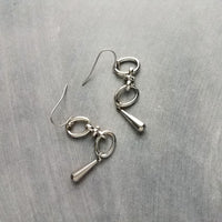 Long Oval Drop Earrings, stainless steel earring, hypoallergenic jewelry, chunky silver earring, 2 inch drop earring, silver dangle teardrop
