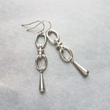 Long Oval Drop Earrings, stainless steel earring, hypoallergenic jewelry, chunky silver earring, 2 inch drop earring, silver dangle teardrop