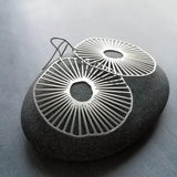 Spindly Round Earrings, hypoallergenic jewelry, silver earrings, lightweight earrings, cut out big earrings, mushroom earrings, radial lines