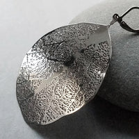 Large Gunmetal Earrings, big lightweight leaf earrings, coral earring, filigree earring, sea fan earring, organic shape, see through dangles