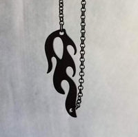 Black Flame Necklace, black fire necklace, flame pendant, on fire pendant, hot necklace, fiery jewelry, intense heat, black heat, fire charm