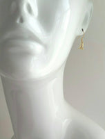 Chick Earrings, gold bird earrings, chubby bird earrings, small gold birds, bird dangle earring, chickadee earring, little baby bird earring - Constant Baubling