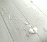 Best Friend Necklace - silver heart locket/quote saying/silver initial letter monogram charm pendant - love gift sister mother daughter - Constant Baubling
