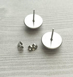 Sweater Earring, grey sweater earring, cable knit earring, winter stud, grey winter earring, winter stud, cozy earring, gray stud earring - Constant Baubling