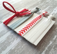 Baseball Hair Tie Set, baseball elastic, baseball hair ribbon, baseball hair band, ponytail holder, coach gift, baseball fan gift, team mom - Constant Baubling