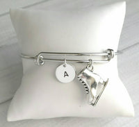 Figure Skating Bracelet, ice skate bracelet, ice skater gift, ice skater jewelry, figure skate bracelet, letter charm bracelet personalized - Constant Baubling