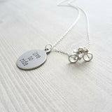 Bicycle Necklace, bike necklace, silver bike necklace, bicycle pendant, bicycle charm, bike pendant, cyclist necklace, live to ride, cycling - Constant Baubling