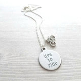 Bicycle Necklace, bike necklace, silver bike necklace, bicycle pendant, bicycle charm, bike pendant, cyclist necklace, live to ride, cycling - Constant Baubling