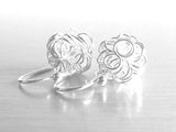 Knot Earrings - 925 sterling silver wire small simple tie tangle ball - wedding engagement bride bridal party bridesmaid jewelry upscale - Constant Baubling
