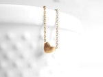 Rose Gold Heart Necklace - tiny  heart necklace, little heart necklace, small heart necklace, matte rose gold, satin rose gold, I love you - Constant Baubling