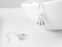 Silver Drop Earrings, tiny teardrop earring, 3 drop earring, small drop earring, little teardrop earring, silver teardrop earring small hook - Constant Baubling