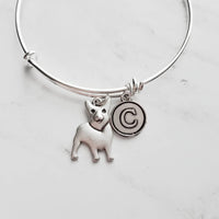 Corgi Jewelry - adjustable bracelet bangle double loop pet dog charm - personalized letter initial monogram - Pembroke Welsh herders - Constant Baubling