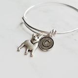 Corgi Jewelry - adjustable bracelet bangle double loop pet dog charm - personalized letter initial monogram - Pembroke Welsh herders - Constant Baubling