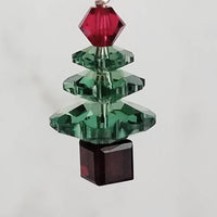 Christmas Dangle Earrings, Xmas tree earring, Christmas earring, Christmas tree earring, crystal Christmas tree, green pink Christmas tree - Constant Baubling