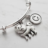 Chow Chow Charm Bracelet - adjustable looped bangle pet dog - personalized letter initial monogram - lion dog Songshi/Tang Quan puppy - Constant Baubling