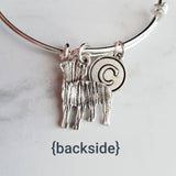 Rottweiler Bracelet - adjustable bangle double loop pet dog charm - personalized letter initial monogram - handmade Rottie puppy jewelry - Constant Baubling