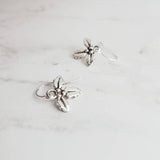 Silver Holly Berry Earrings, small dangle earring, silver earring, Christmas earring, Xmas earring, antique silver, holly leaves, berries - Constant Baubling