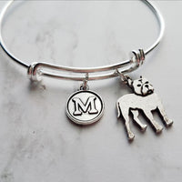 Pit Bull Bracelet, pittie jewelry, pit bull mom, silver bangle bracelet, pit bull dog bracelet, personalized bracelet American Terrier puppy - Constant Baubling