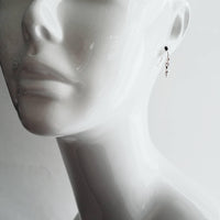 Tiny Silver Dangle Earrings, antique silver earring, little top earring, small silver earring, simple earring, delicate earring, sterling - Constant Baubling