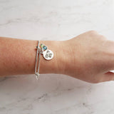 Sons Bracelet, mom bracelet, mothers bracelet, LOVE MY BOYS charm, silver wire bangle, birthstone jewelry, mom to boys son mothers day gift - Constant Baubling