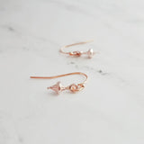 Tiny Silver Dangle Earrings, antique silver earring, little top earring, small silver earring, simple earring, delicate earring, sterling - Constant Baubling