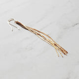 Long Gold Chain Earrings, thin chain dangle earring, 3 inch earring, chain strand earring, simple chain earring, minimalist earring, snake - Constant Baubling