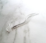 Long Chain Earrings, 925 sterling silver hooks, long thin chain, narrow chain earring, skinny silver earring, sexy earring, wispy earring - Constant Baubling
