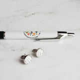 Black White Stud Earrings, monochromatic earring, steel earring, plus earring, cross earring, minimalist, x studs, small hypoallergenic stud - Constant Baubling