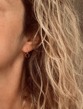 Silver Hoop Earrings - tiny little simple circle rings dangle from small ball ear hooks - minimalist delicate lightweight - gifts for her - Constant Baubling