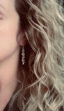 Shaggy Silver Earrings - silver fringe earring, cascade earring, shaggy earring, cha cha earring, 2 inch earring, cluster earring, teardrop - Constant Baubling