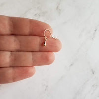 Little Gold Teardrop Earrings, tiny single drop earrings, very small tear drop earrings, little gold drop earrings, minimalist dainty gold - Constant Baubling