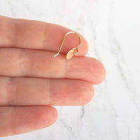 Little Disk Earrings, gold disk earring, small disc, tiny round dangle earring, 14K gold filled earring, 14K SOLID GOLD hook opt, sequin ear - Constant Baubling