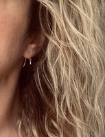 Tiny Black Drop Earrings, very small teardrop earring, dainty black earring, plain black drop earring, simple black earring, black tear drop - Constant Baubling