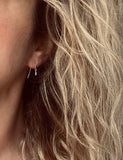 Tiny Black Drop Earrings, very small teardrop earring, dainty black earring, plain black drop earring, simple black earring, black tear drop - Constant Baubling