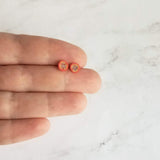 Tomato Earrings, tomato studs, tiny tomato earring, food earring, vegetable earring, fruit earring, small tomato stud, surgical steel, chef - Constant Baubling