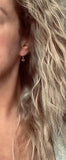Small Cloud Earrings - very tiny silver puff cumulus charm dangles - upgrade to simple dainty .925 sterling hooks - rain storm weather gift - Constant Baubling