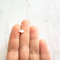 Small Cloud Earrings - very tiny silver puff cumulus charm dangles - upgrade to simple dainty .925 sterling hooks - rain storm weather gift - Constant Baubling