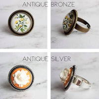 Artist Ring - silver adjustable band EAT SLEEP CREATE handmade crafter maker designer creator craftaholic jewelry gift - size 7 8 9 10 - Constant Baubling