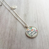 She Believed She Could Necklace, motivational gift, inspirational necklace, believe necklace, initial necklace, personalized letter charm - Constant Baubling