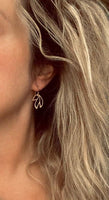 Silver Wing Earrings, gold wing earrings, silver open leaf earring, leaf outline earring, matte silver earring, 3 leaf earring angel earring - Constant Baubling