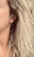 Silver Hoop Earrings - simple circle earring, silver circle earring, silver ring earring, thin circle earring, small circle earring, round - Constant Baubling