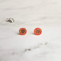 Tomato Earrings, tomato studs, tiny tomato earring, food earring, vegetable earring, fruit earring, small tomato stud, surgical steel, chef - Constant Baubling