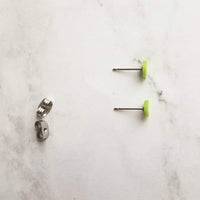 Pickle Earrings, pickle slice stud, pickle stud, pickle slice earring, tiny pickle earring, pickle jewelry vegetable earring stainless steel - Constant Baubling