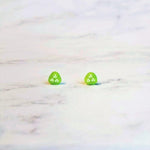 Pickle Earrings, pickle slice stud, pickle stud, pickle slice earring, tiny pickle earring, pickle jewelry vegetable earring stainless steel - Constant Baubling