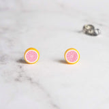 Cucumber Earrings - fruit earring, cucumber slice earring, veggie earring, vegetable earring, salad earring, food earring, chef earring cool - Constant Baubling
