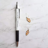Fall Leaf Earrings - little enamel leaves - yellow orange red green tiny ginkgo print charm - sterling silver hook upgrade - autumn jewelry - Constant Baubling
